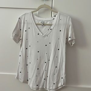 Z Supply white and black star tee